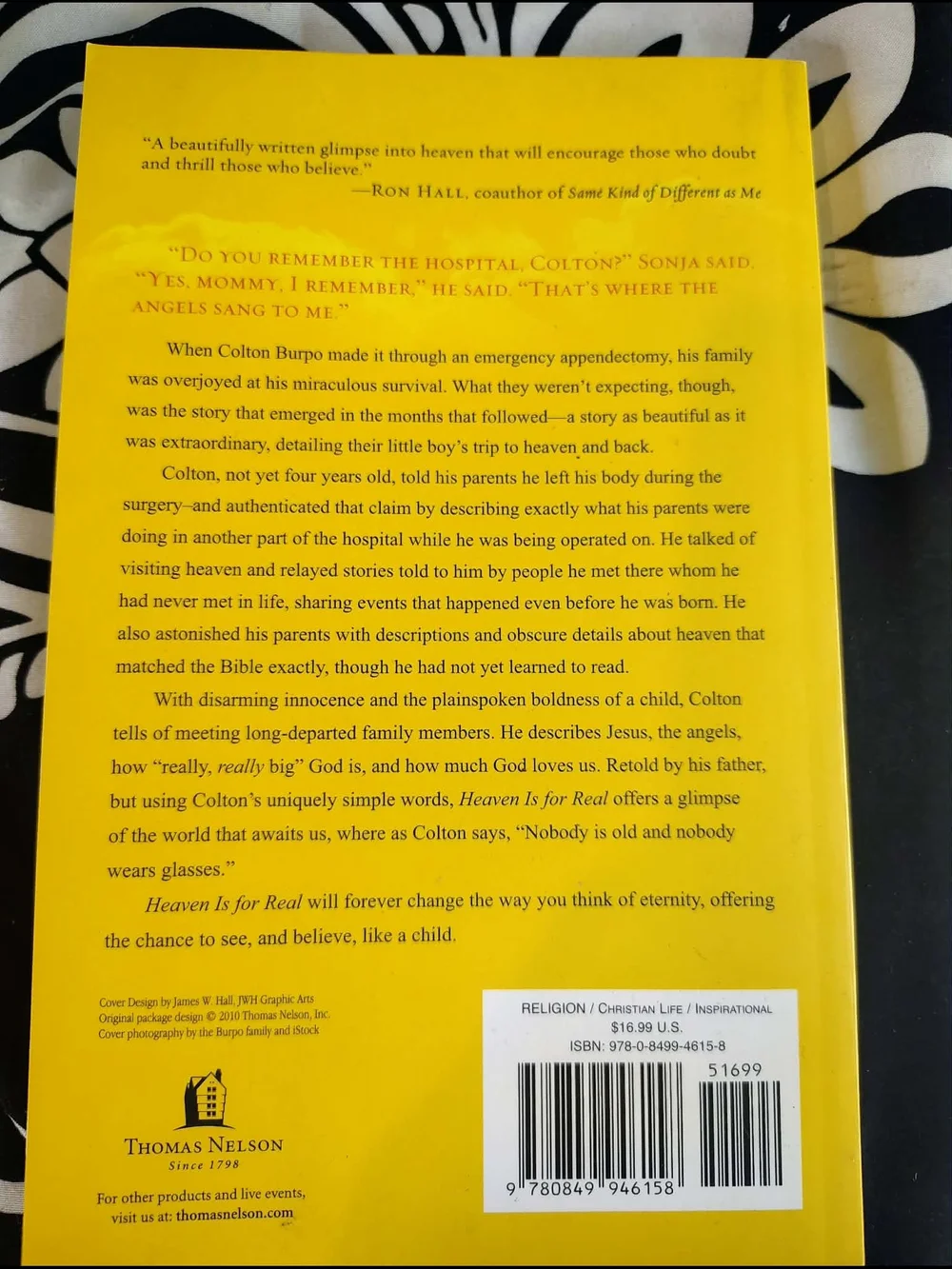 Heaven Is for Real by Todd Burpo - Bright Yellow Paperback